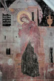 Ευαγγελισμός της Θεοτόκου (Λεπτομέρεια τοιχογραφίας στη Λιτή του Ναϊδρίου)
